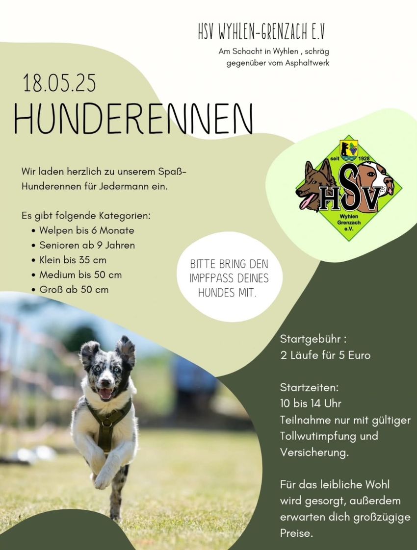 Flyer zum Hunderennen 2025